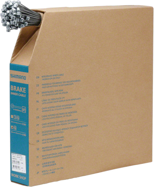 Shimano MTB Brake Cable 1.6 x 2050mm Filebox of 100-Goodwynn's