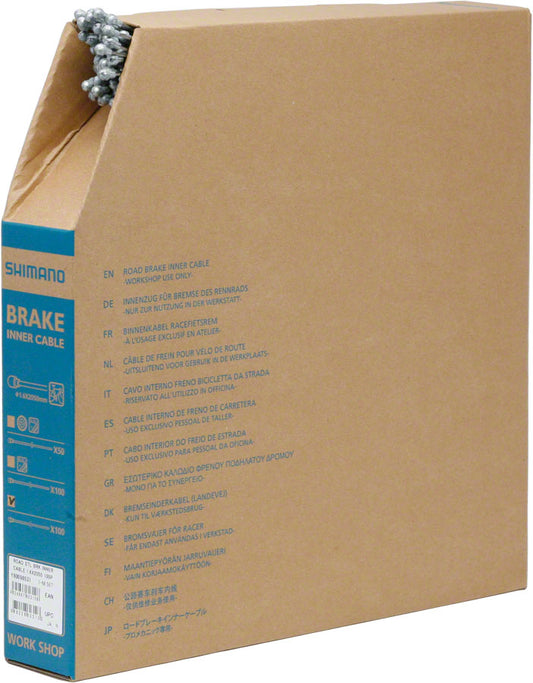 Shimano Road Brake Cable 1.6 x 2050mm Filebox of 100-Goodwynn's