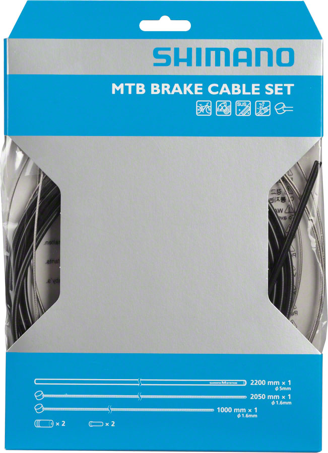 Shimano MTB Stainless Brake Cable and Housing Set Black-Goodwynn'sGoodwynn's
