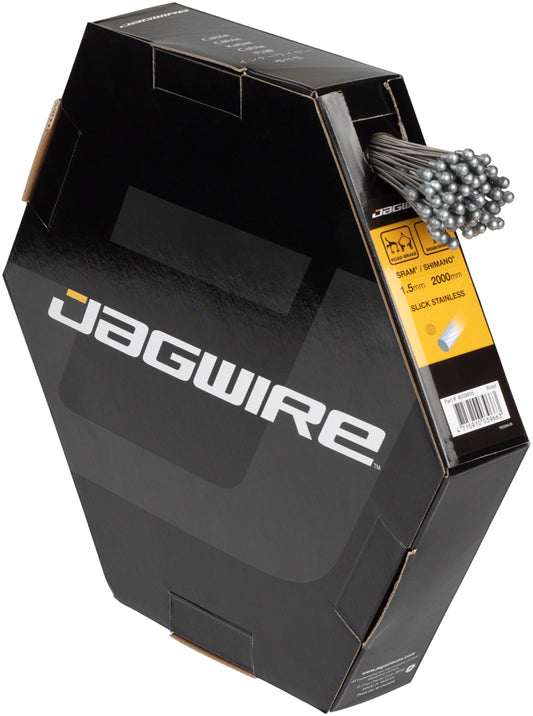 Jagwire Sport Slick Brake Cable - 1.5mm x 2000mm Slick Stainless SRAM/Shimano Road Box of 100-Goodwynn's
