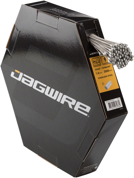 Jagwire Brake Cable Basics 1.6x2000mm Stainless SRAM/Shimano Road Box of 100-Goodwynn's