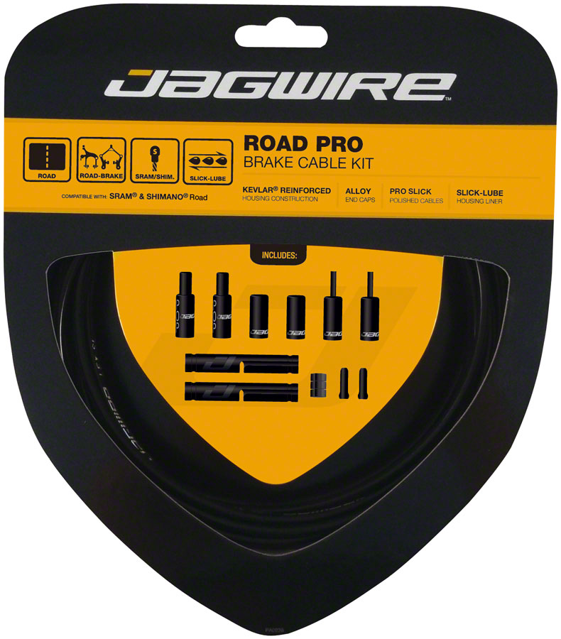 Jagwire Pro Brake Cable Kit Road SRAM/Shimano Black-Goodwynn'sGoodwynn's
