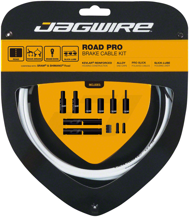 Jagwire Pro Brake Cable Kit Road SRAM/Shimano White-Goodwynn'sGoodwynn's