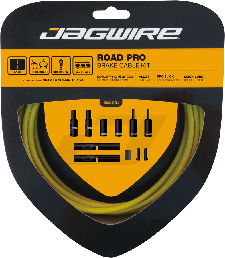 Jagwire Pro Brake Cable Kit Road SRAM/Shimano Yellow-Goodwynn'sGoodwynn's