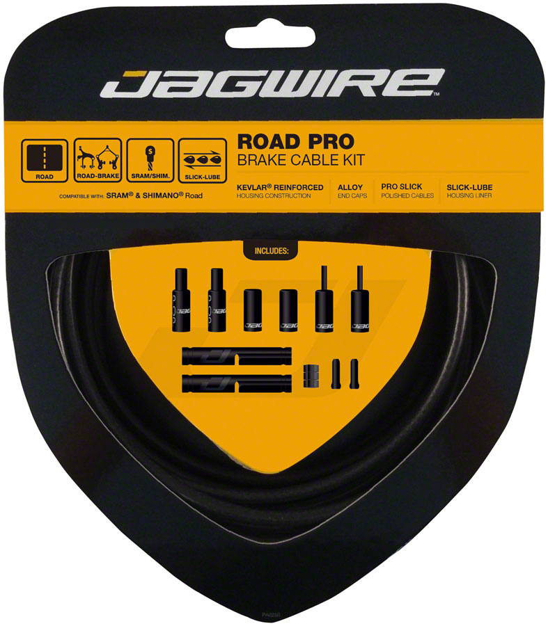 Jagwire Pro Brake Cable Kit Road SRAM/Shimano Stealth Black-Goodwynn'sGoodwynn's
