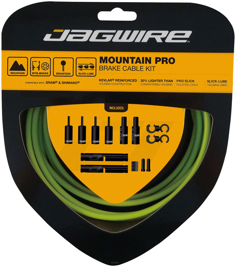 Jagwire Pro Brake Cable Kit Mountain SRAM/Shimano Organic Green-Goodwynn'sGoodwynn's