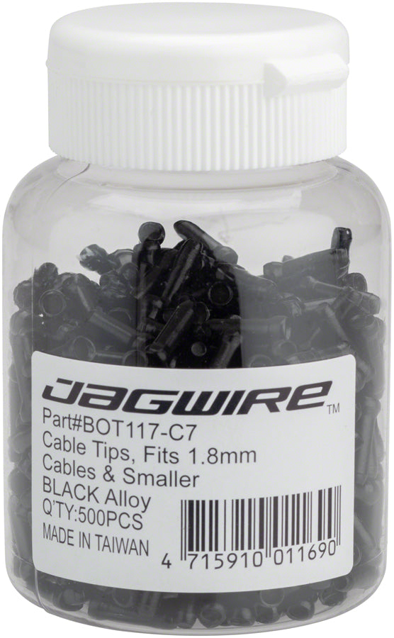 Jagwire 1.8mm Cable End Crimps Black Bottle/500-Goodwynn'sGoodwynn's