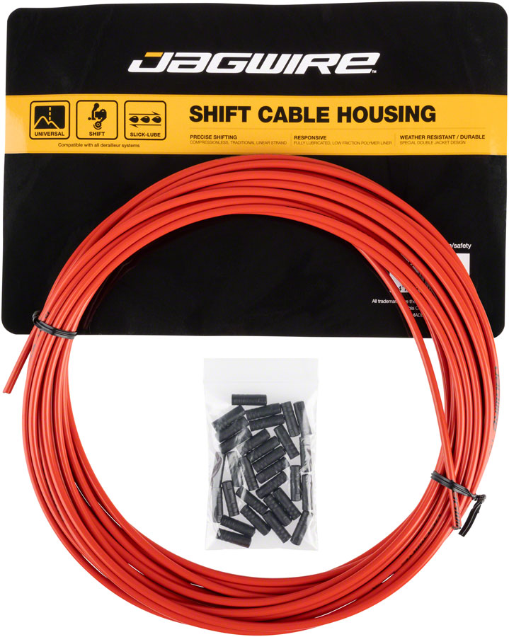 Jagwire 4mm Sport Derailleur Housing with Slick-Lube Liner 10M Roll Red-Goodwynn'sGoodwynn's