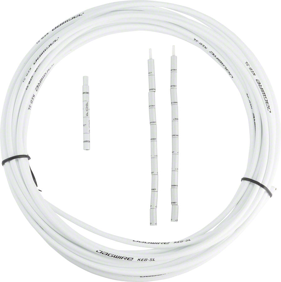 Jagwire 5mm Pro Compressionless Brake Housing Slick-Lube Liner 10M Roll White-Goodwynn'sGoodwynn's