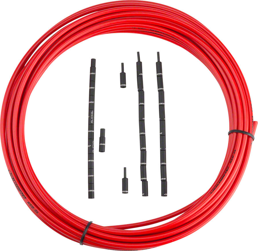 Jagwire 5mm Pro Compressionless Brake Housing Slick-Lube Liner 10M Roll Red-Goodwynn'sGoodwynn's