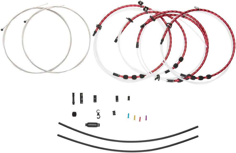 Jagwire 2x Elite Link Shift Cable Kit SRAM/Shimano Polished Ultra-Slick Cables Red-Goodwynn'sGoodwynn's