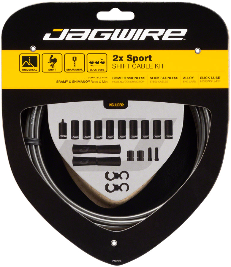 Jagwire 2x Sport Shift Cable Kit SRAM/Shimano Ice Gray-Goodwynn'sGoodwynn's