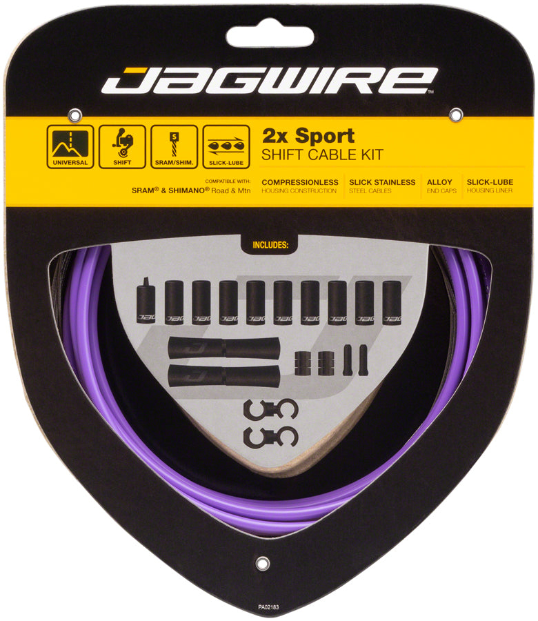 Jagwire 2x Sport Shift Cable Kit SRAM/Shimano Purple-Goodwynn'sGoodwynn's