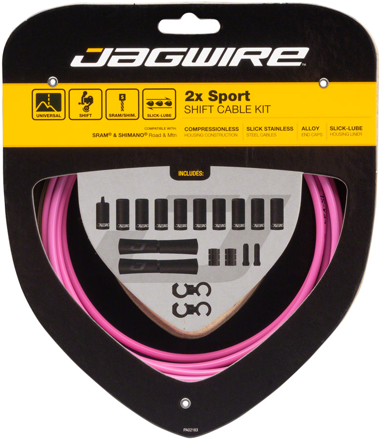 Jagwire 2x Sport Shift Cable Kit SRAM/Shimano Pink-Goodwynn'sGoodwynn's