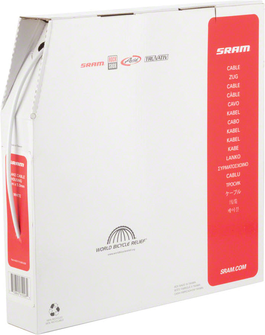 SRAM 5mm Brake Cable Housing White 30 Meter Filebox-Goodwynn's