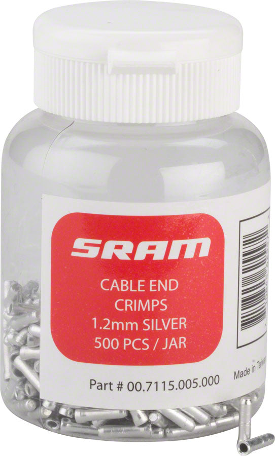 SRAM Cable End Crimps 1.2mm 500-Count Jar-Goodwynn'sGoodwynn's