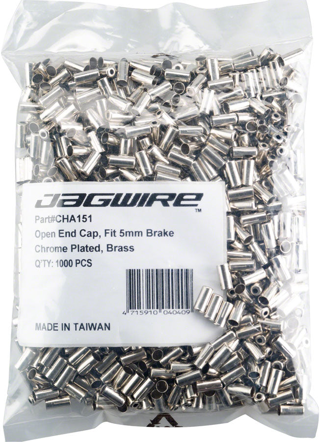 Jagwire 5mm Open Pre-Crimped End Caps Refill Bag of 1000 Chrome Plated-Goodwynn'sGoodwynn's