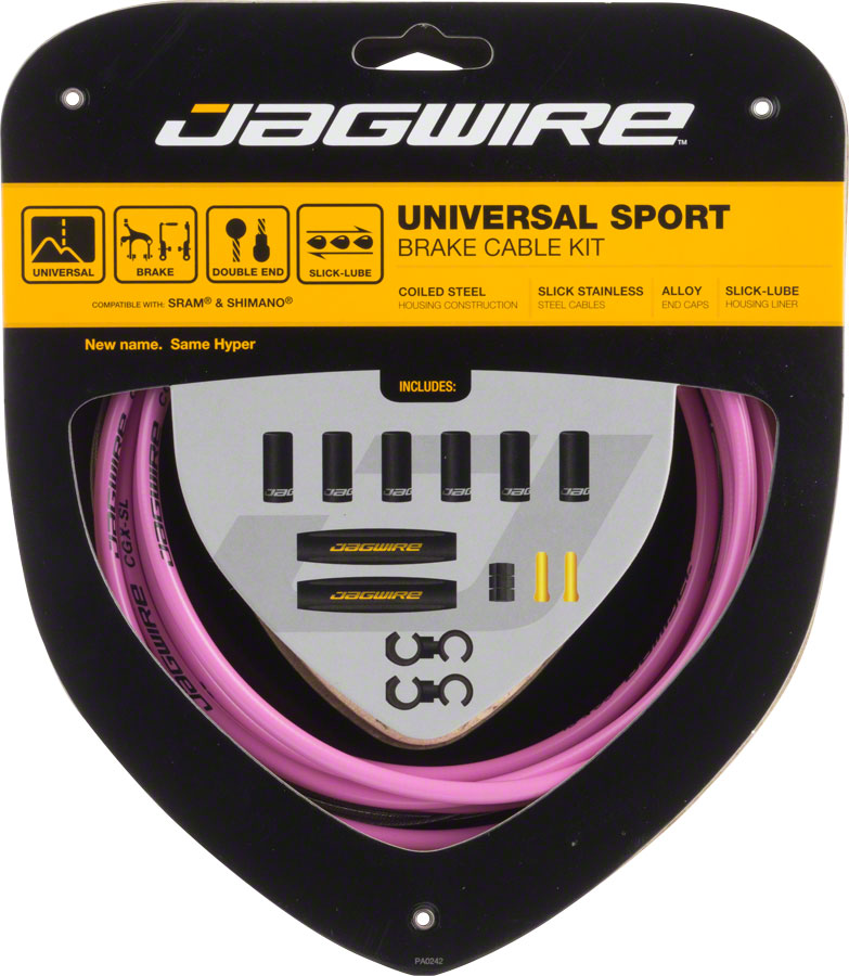 Jagwire Universal Sport Brake Cable Kit Pink-Goodwynn'sGoodwynn's