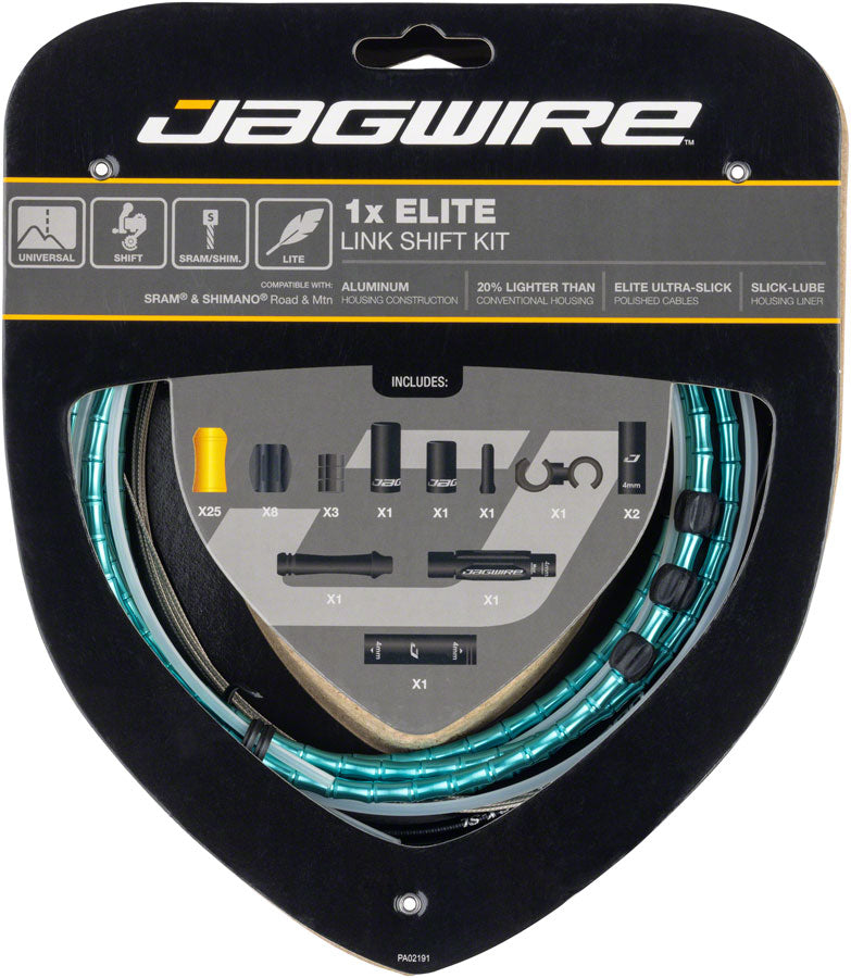 Jagwire 1x Elite Link Shift Cable Kit - SRAM/Shimano Polished Ultra-Slick Cables Ltd. Celeste-Goodwynn'sGoodwynn's