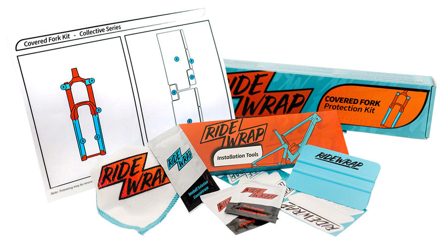 RideWrap Covered MTB Fork Protection Kit - Matte-Goodwynn'sGoodwynn's