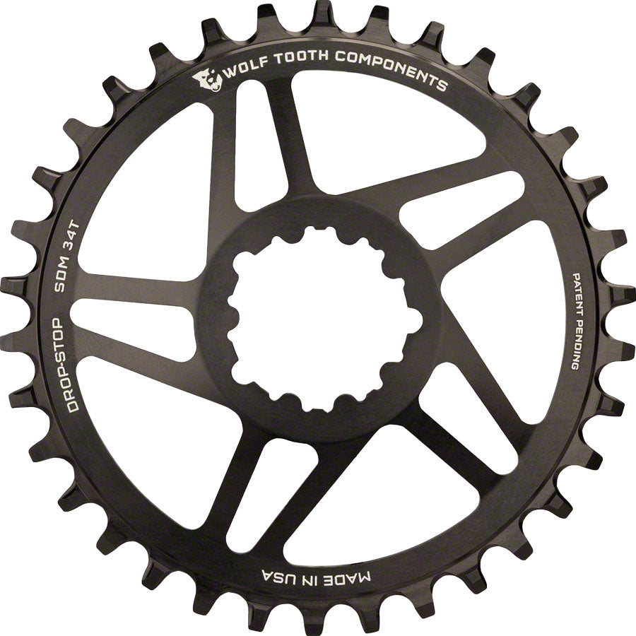 Wolf Tooth Direct Mount Chainring - 26t SRAM Direct Mount Drop-Stop A For SRAM 3-Bolt Cranksets 6mm Offset BLK-Goodwynn'sGoodwynn's