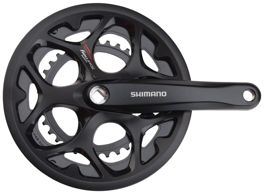 Shimano Tourney FC-A070 Crankset - 170mm 7/8-Speed 50/34t Riveted Square Taper JIS Spindle Interface BLK With Chainguard-Goodwynn'sGoodwynn's