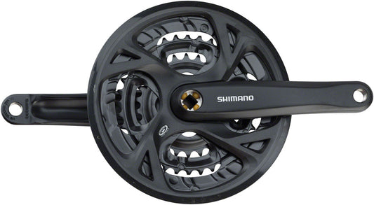Shimano Altus FC-M371 Crankset - 170mm 9-Speed 48/36/26t Riveted Square Taper JIS Spindle Interface BLK-Goodwynn's