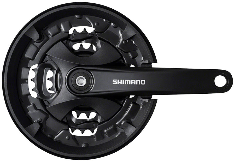 Shimano FC-MT101 Crankset - 175mm 9-Speed 40/30/22t Square Taper JIS Spindle Interface 50mm Chainline BLK-Goodwynn'sGoodwynn's