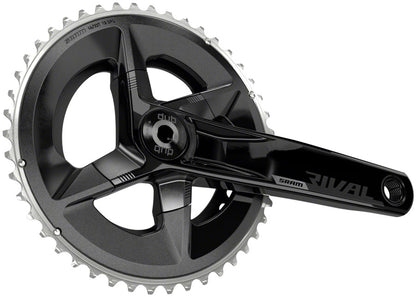 SRAM Rival AXS Crankset - 170mm 12-Speed 46/33t 107 BCD DUB Spindle Interface BLK D1