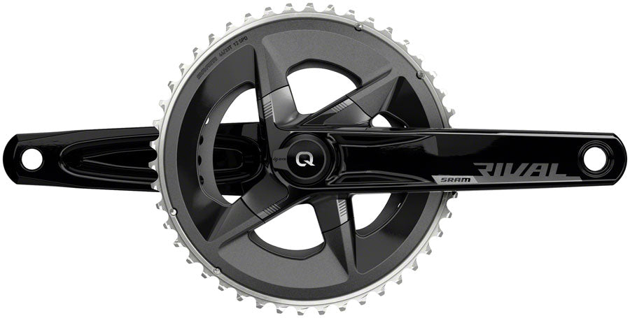 SRAM Rival AXS Crankset Quarq Power Meter - 165mm 12-Speed 46/33t Yaw 107 BCD DUB Spindle Interface BLK D1-Goodwynn'sGoodwynn's
