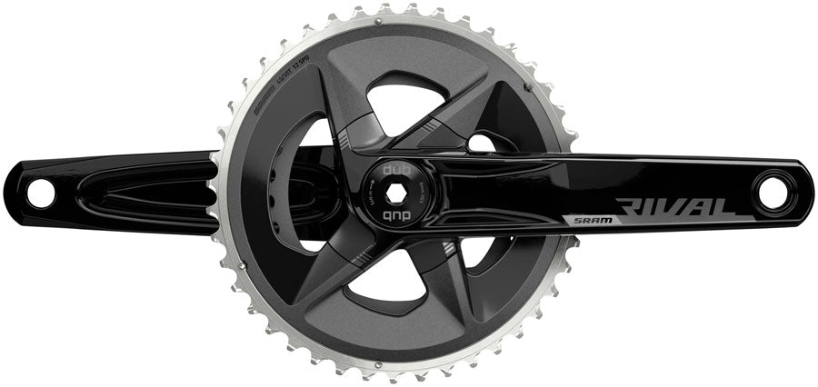 SRAM Rival AXS Wide Crankset - 172.5mm 12-Speed 43/30t 94 BCD DUB Spindle Interface BLK D1