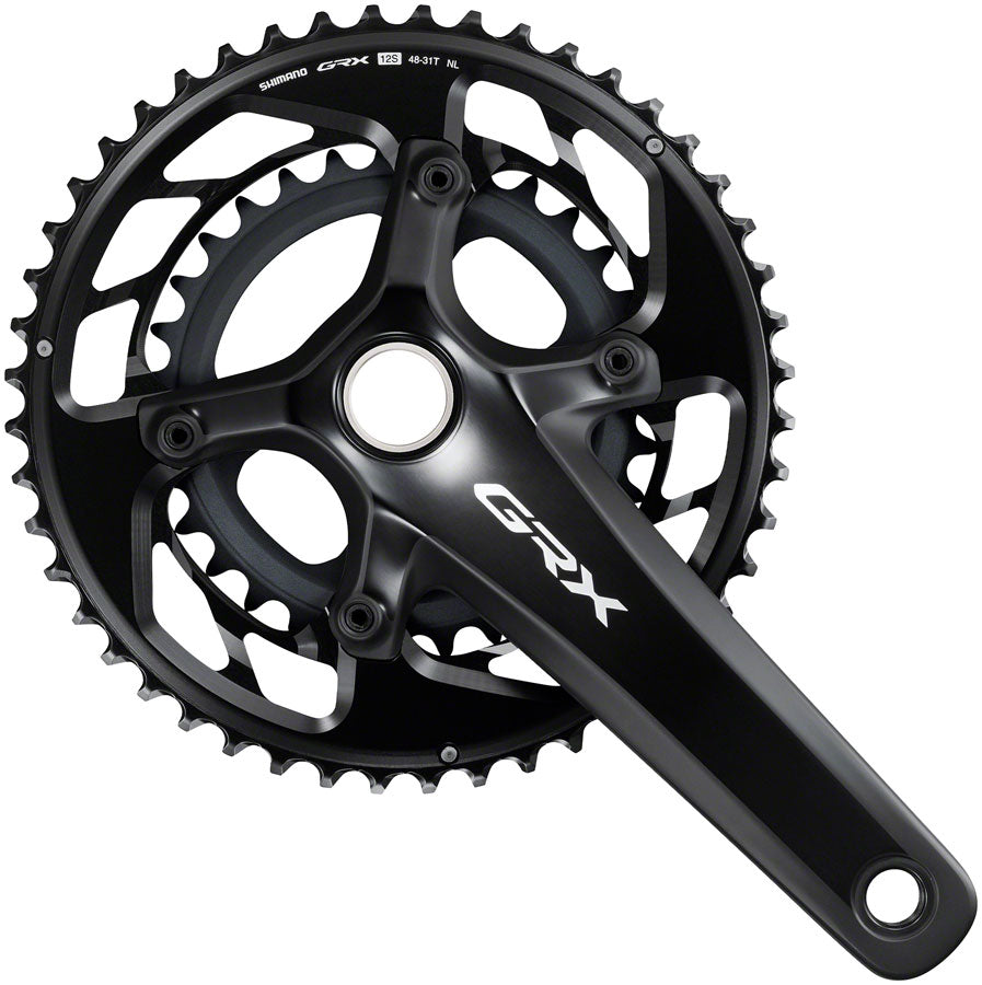 Shimano GRX FC-RX820-2 Crankset - 172.5mm 12-Speed 48/31t 110/80 BCD Hollowtech II BLK-Goodwynn'sGoodwynn's