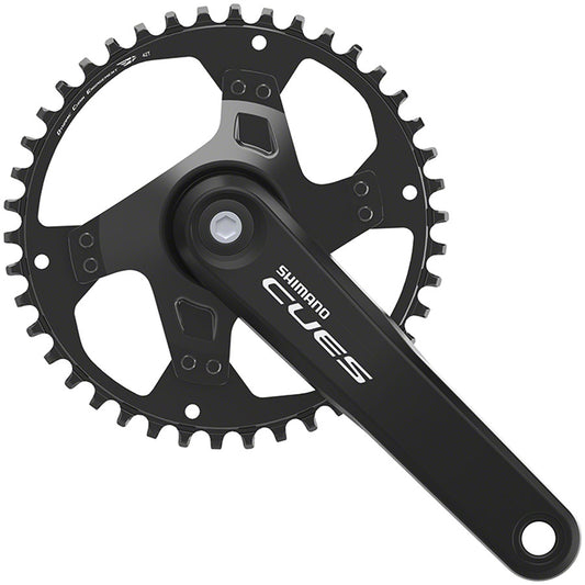 Shimano CUES FC-U4000-1 Crankset - 175mm 9/10/11-Speed 42t Riveted Square Taper JIS Spindle Interface BLK-Goodwynn's