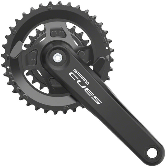Shimano CUES FC-U4000-2 Crankset - 175mm 9/10/11-Speed 36/22t Riveted Square Taper JIS Spindle Interface BLK-Goodwynn's