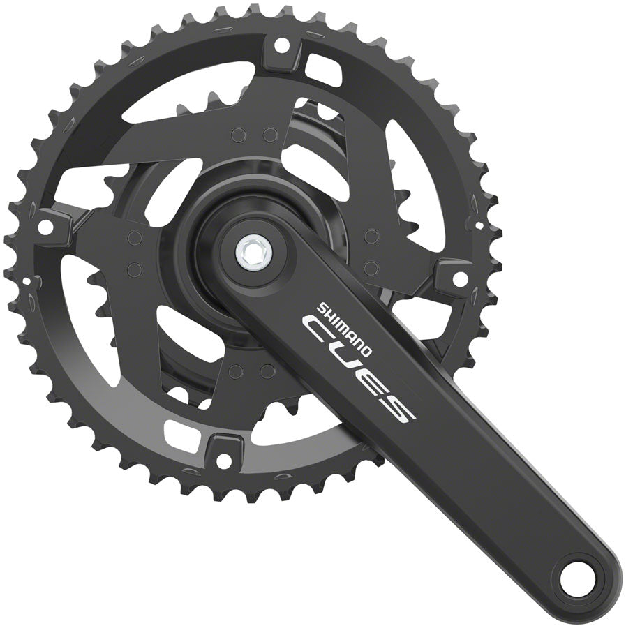 Shimano CUES FC-4010-2 Crankset - 170mm 9/10-Speed 46/30t Riveted Hollowtech II Spindle Interface BLK-Goodwynn&#39;sGoodwynn&#39;s