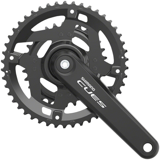 Shimano CUES FC-4010-2 Crankset - 170mm 9/10-Speed 46/30t Riveted Hollowtech II Spindle Interface BLK-Goodwynn's