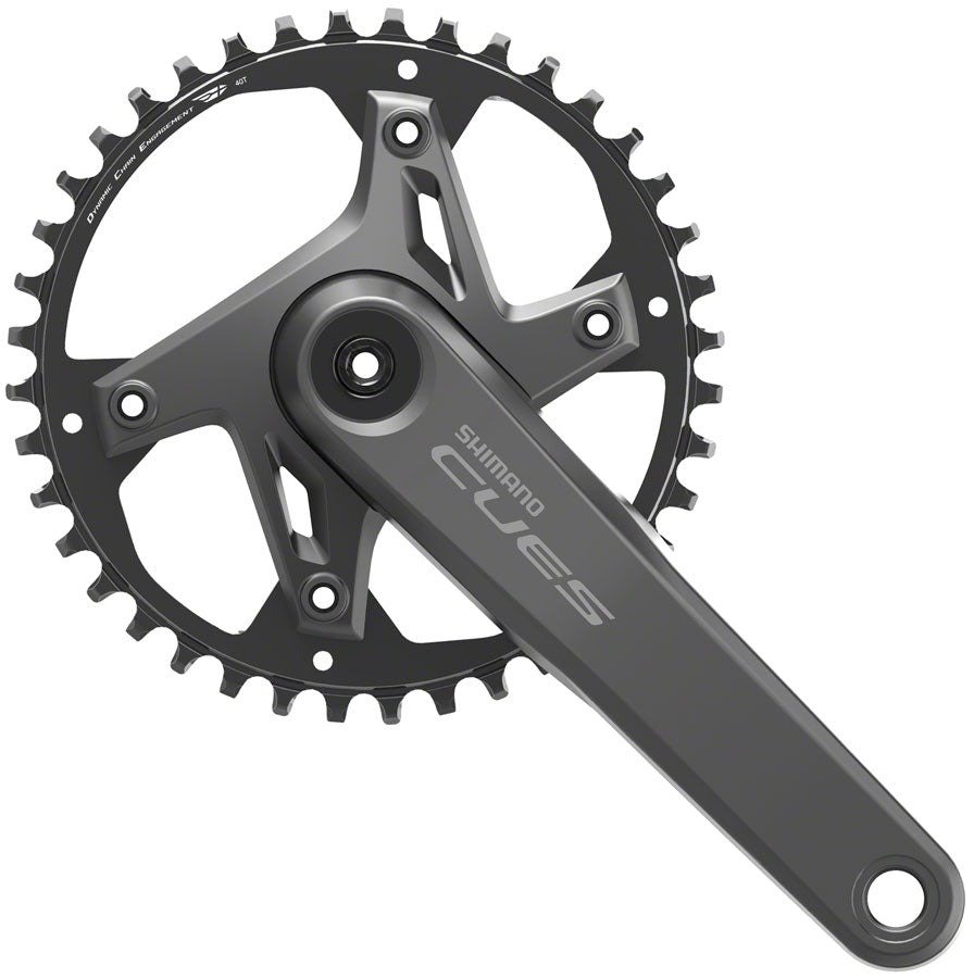 Shimano CUES FC-U6000-1 Crankset - 170mm 9/10/11-Speed 40t Asymmetric 110 BCD Hollowtech II BLK-Goodwynn'sGoodwynn's