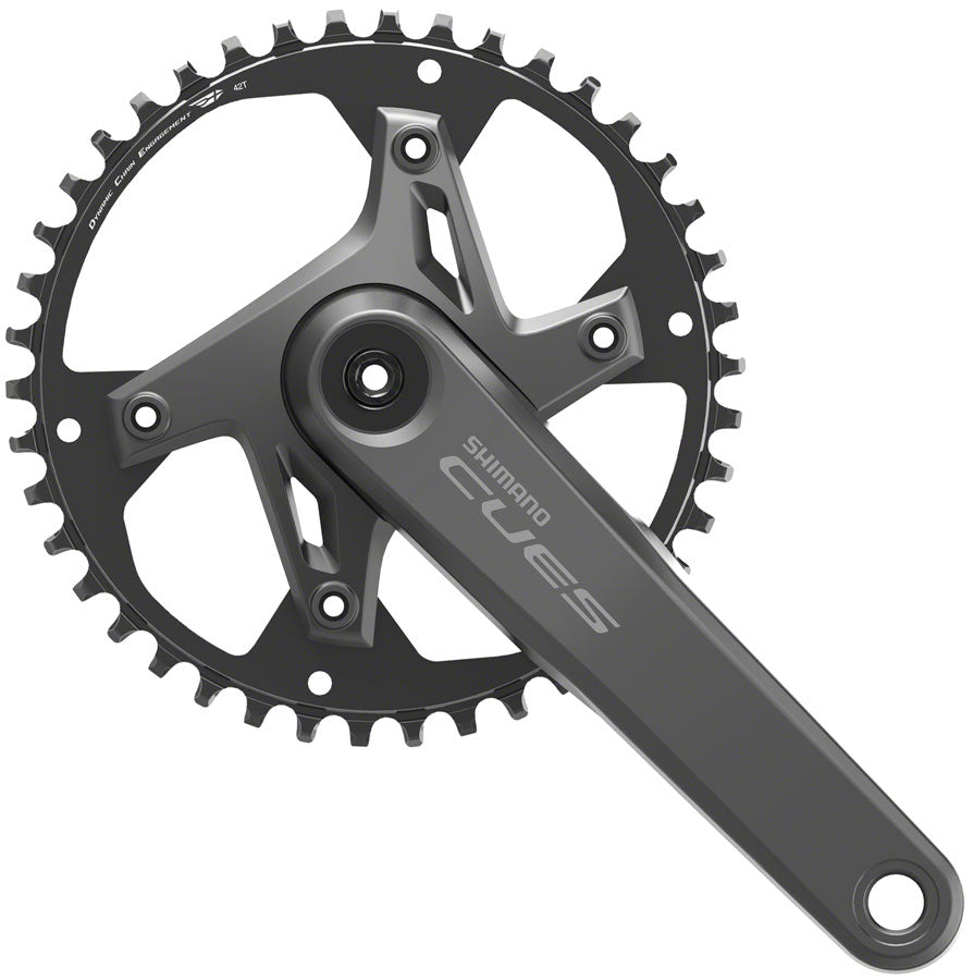 Shimano CUES FC-U6000-1 Crankset - 170mm 9/10/11-Speed 42t Asymmetric 110 BCD Hollowtech II BLK-Goodwynn'sGoodwynn's