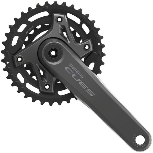 Shimano CUES FC-U6000-2B Crankset - 170mm 9/10/11-Speed 36/22t Asymmetric 96 BCD Hollowtech II CL 3mm Outboard BLK-Goodwynn's