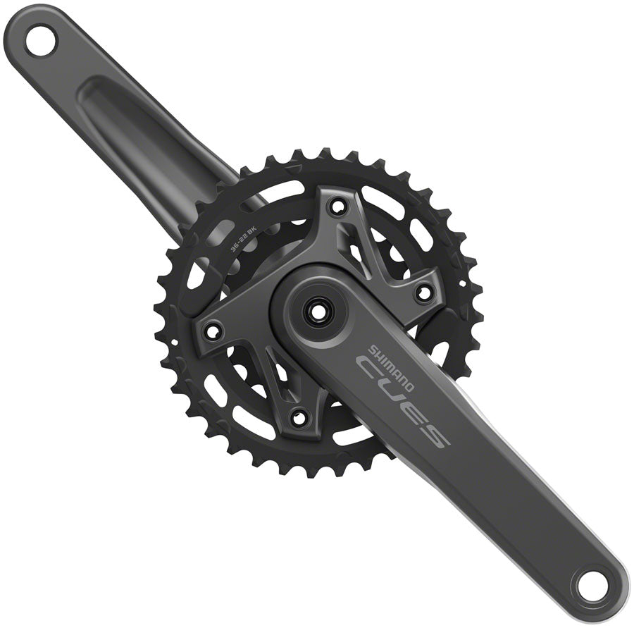 Shimano CUES FC-U6000-2 Crankset - 175mm 9/10/11-Speed 36/22t Asymmetric 96 BCD Hollowtech II BLK-Goodwynn'sGoodwynn's