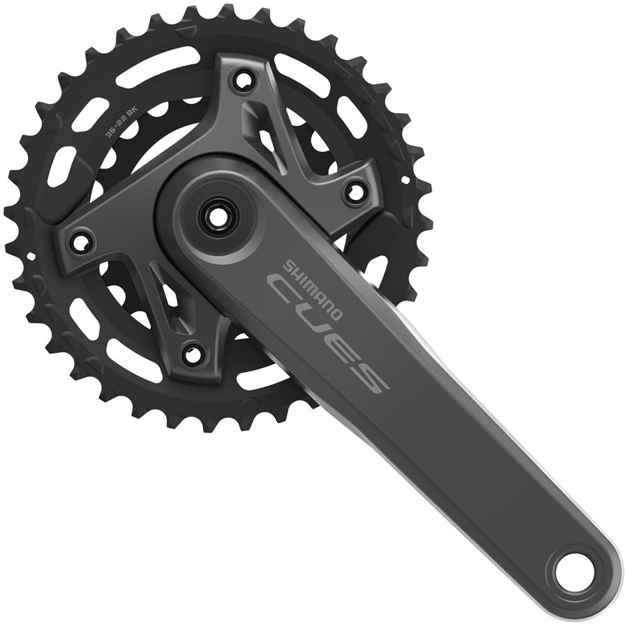 Shimano CUES FC-U6000-2 Crankset - 175mm 9/10/11-Speed 36/22t Asymmetric 96 BCD Hollowtech II BLK-Goodwynn'sGoodwynn's