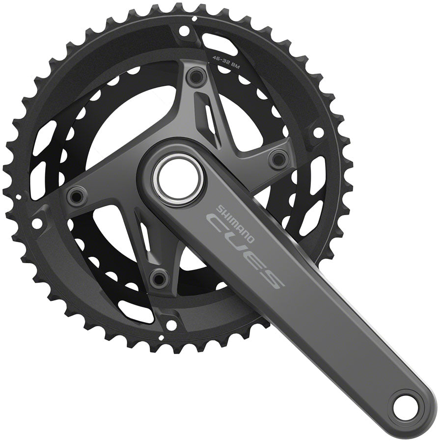 Shimano CUES FC-U6010-2 Crankset - 175mm 11-Speed 46/32t Asymmetric 110 BCD Hollowtech II BLK-Goodwynn'sGoodwynn's