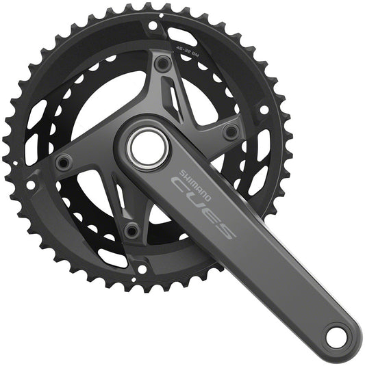 Shimano CUES FC-U6010-2 Crankset - 175mm 11-Speed 46/32t Asymmetric 110 BCD Hollowtech II BLK-Goodwynn's