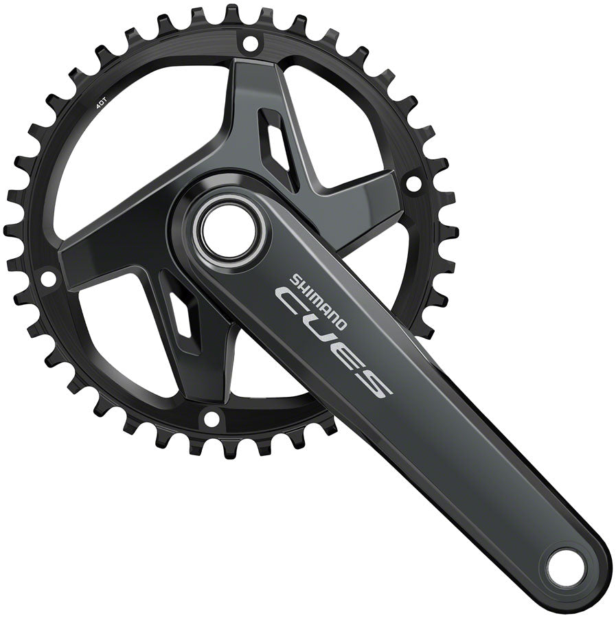 Shimano CUES FC-U8000-1 Crankset - 175mm 9/10/11-Speed 40t Asymmetric 96 BCD Hollowtech II BLK-Goodwynn'sGoodwynn's