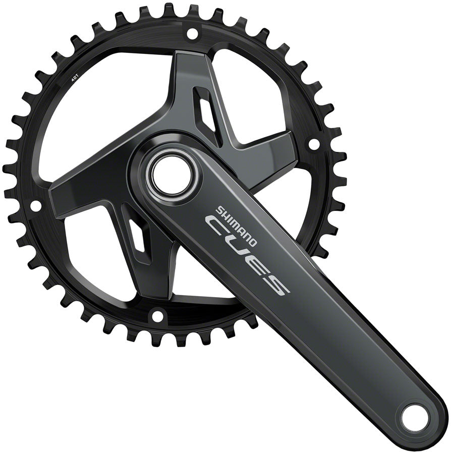 Shimano CUES FC-U8000-1 Crankset - 175mm 9/10/11-Speed 42t Asymmetric 96 BCD Hollowtech II BLK-Goodwynn'sGoodwynn's