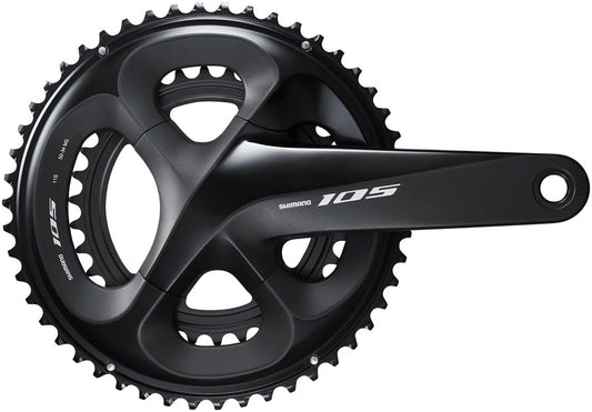 Shimano 105 FC-R7000 Crankset - 160mm 11-Speed W/O Rings 110 BCD Hollowtech Crank Arms Hollowtech II Spindle Interface BLK-Goodwynn's