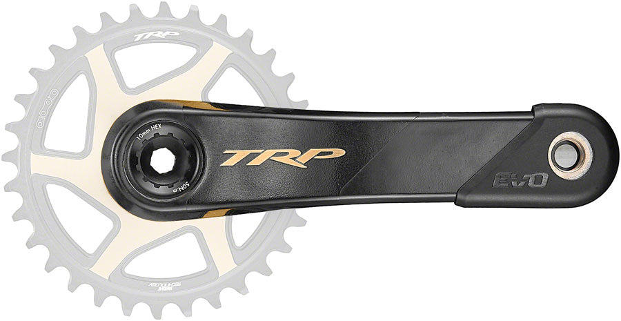 TRP CK-9050 EVO Crankset - 165mm 12-Speed For 68/73mm Frame BB DM CINCH Chainring Interface 30mm Spindle Carbon BLK/Gold-Goodwynn'sGoodwynn's