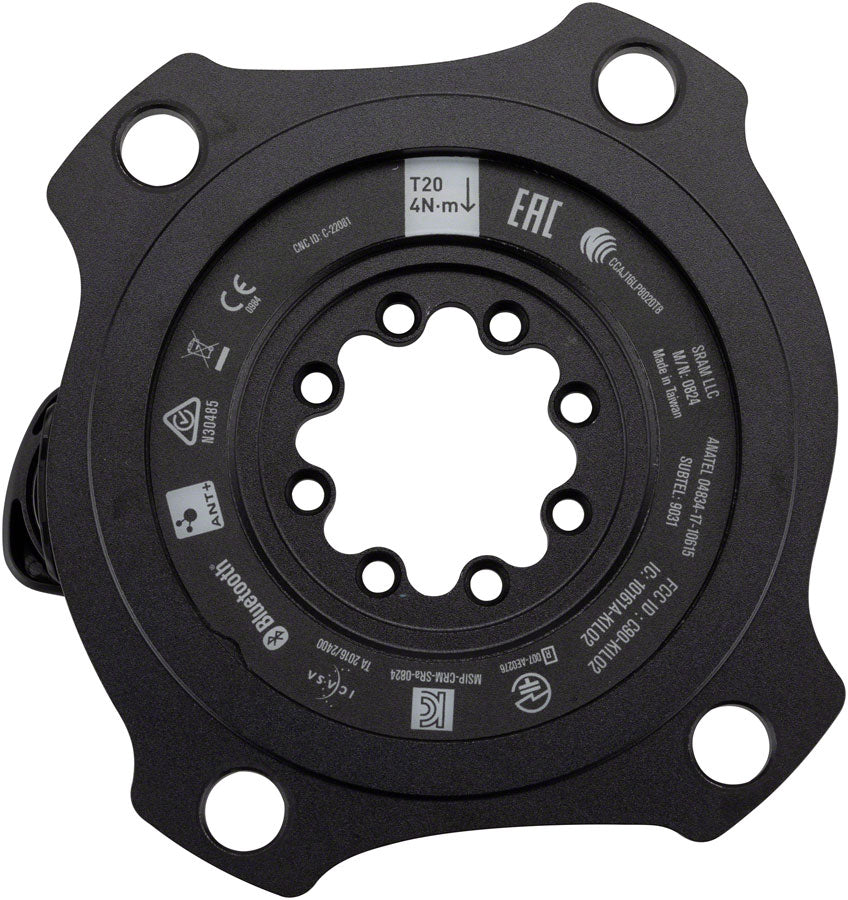SRAM RED/Force AXS Power Meter Spider - 107 BCD 8-Bolt Crank Interface 1x/2x BLK D1-Goodwynn'sGoodwynn's
