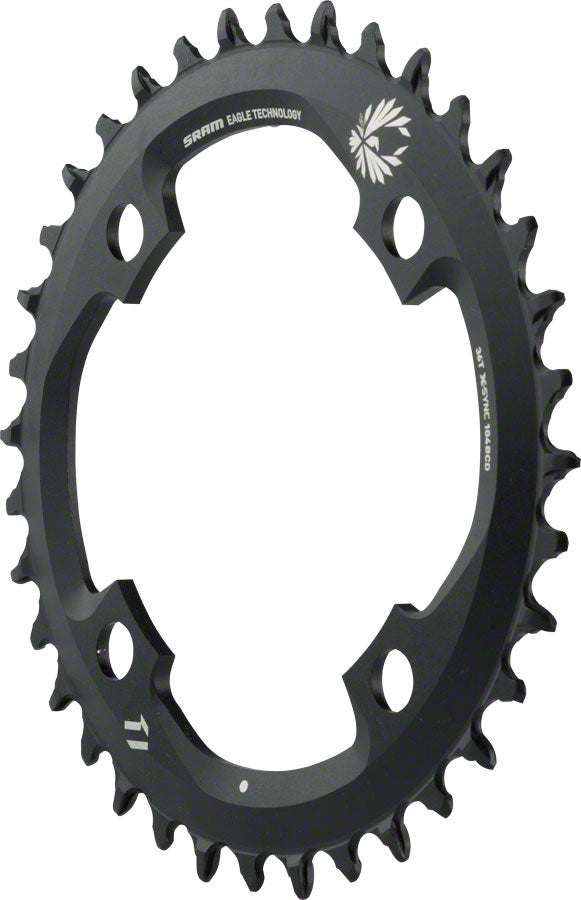 SRAM X-Sync 2 Eagle Chainring - 36 Tooth 104mm BCD 12-Speed Black-Goodwynn'sGoodwynn's