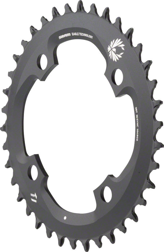 SRAM X-Sync 2 Eagle Chainring - 38 Tooth 104mm BCD 12-Speed Black-Goodwynn's